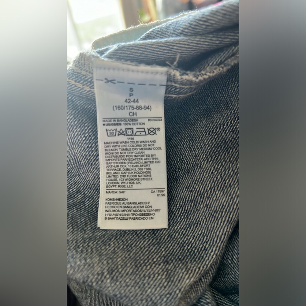 GAP Women's Slouchy Bib Overalls Indigo Blue Jean Denim Pants Size Small NWT - Picture 13 of 15